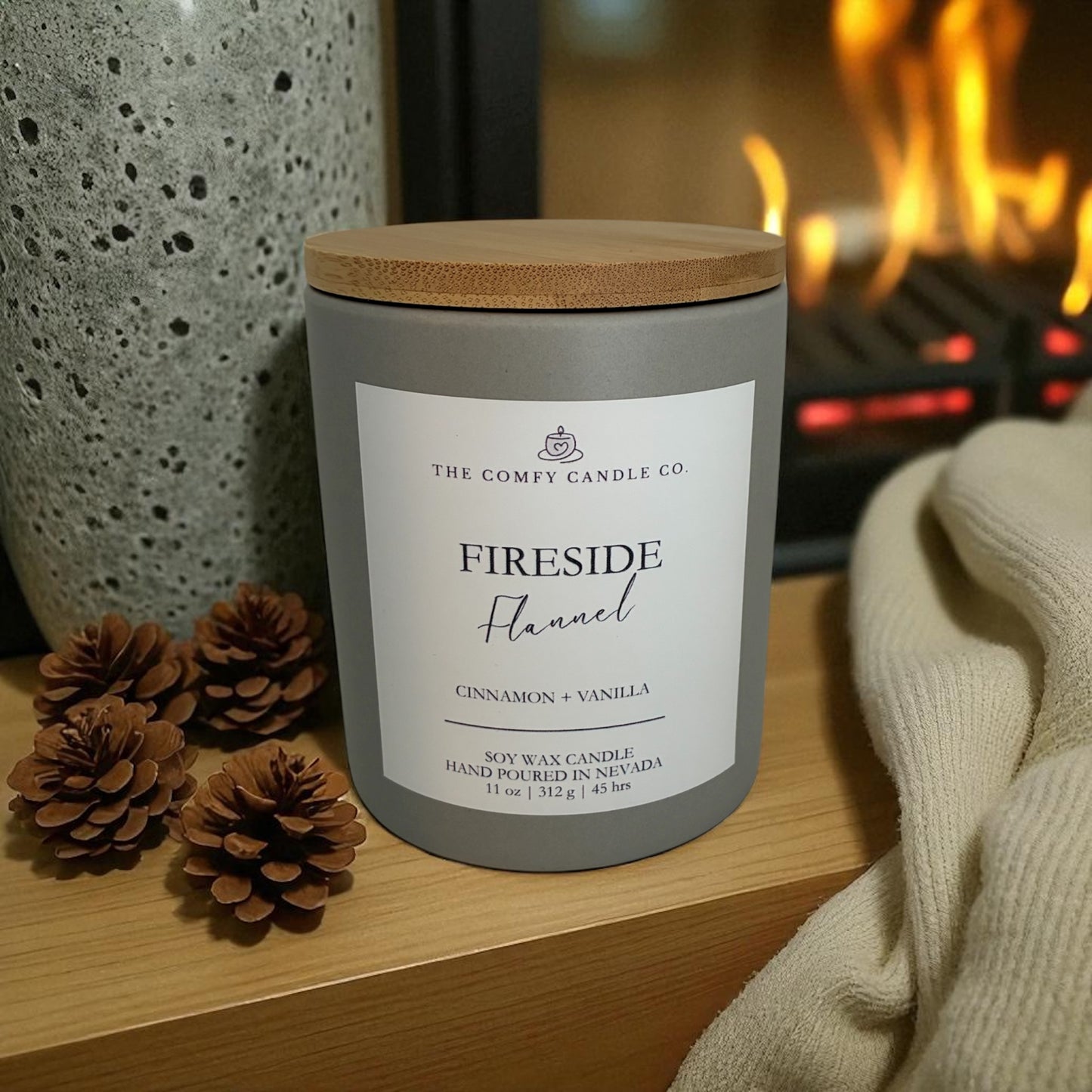 FIRESIDE FLANNEL 11 0Z. CANDLE