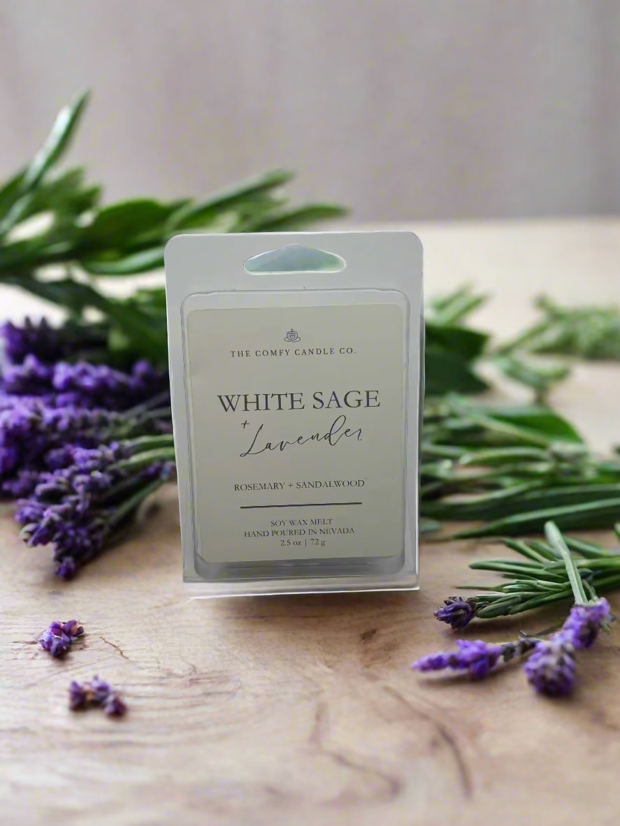 WHITE SAGE + LAVENDER WAX MELT