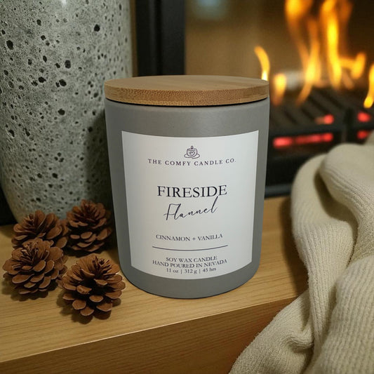 FIRESIDE FLANNEL 11 0Z. CANDLE